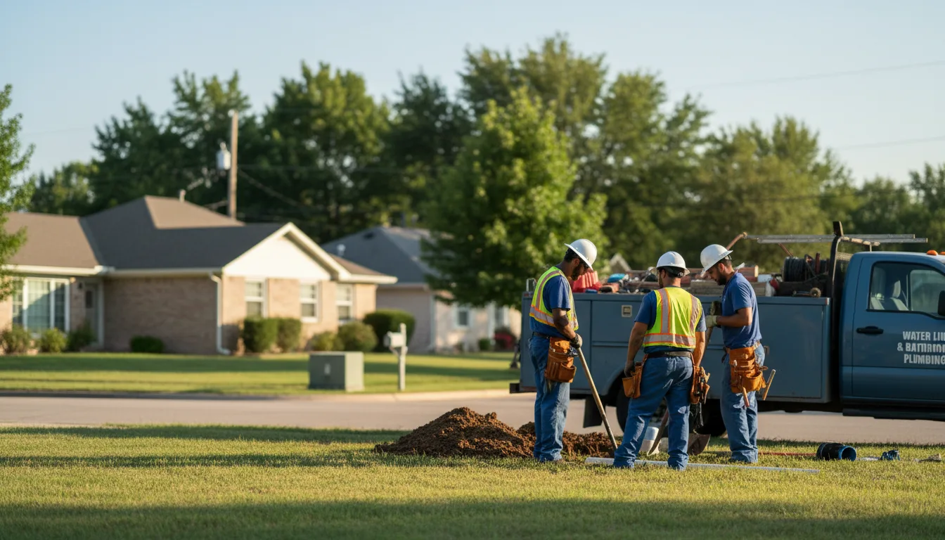 Residential water line and bathroom plumbing service in Marengo, WI